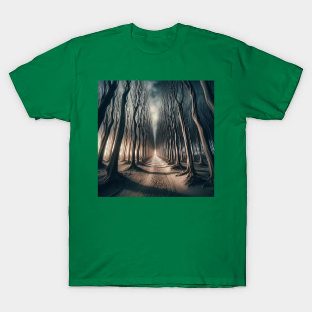 Silent Solitude: The Desolate Path T-Shirt by Donkeh23